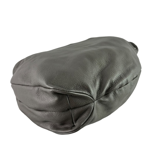 Genuine KENNETH COLE Grey Pebbled Slouchy Leather Shoulder Bag Crossbody - Picture 11 of 11